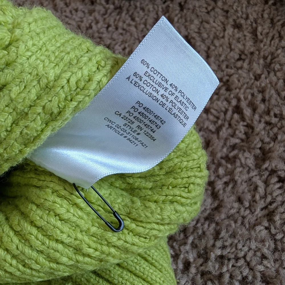 PRICE DROP!! Sunday Best Lime Green Knit Sweater - Picture 6 of 6